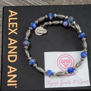 Alex and Ani Road to Romance beaded wrap bracelet